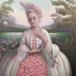    芝加哥艺术家莉亚·米切尔(Leah Mitchell)在2023年的贝洛伊特(Beloit)中获得了最高荣誉 & 附近的展览，她顽皮地重新想象了一个年轻的法国甜甜圈女王(又名玛丽·安多奈特)的肖像，从头到脚都装饰着糖果. 